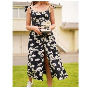 Floral Black and White Sundress